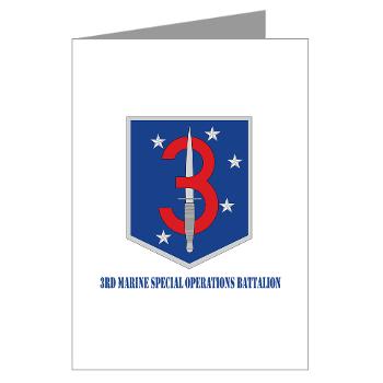 3MSOB - M01 - 02 - 3rd Marine Special Operations Bn with Text - Greeting Cards (Pk of 10)