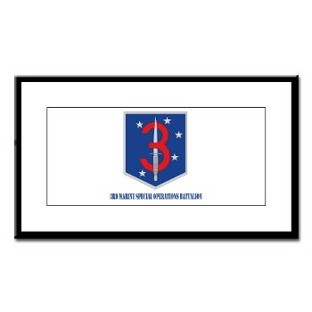 3MSOB - M01 - 02 - 3rd Marine Special Operations Bn with Text - Small Framed Print