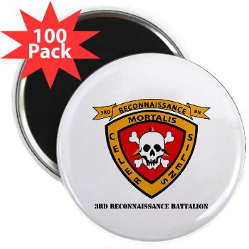 3RB - A01 - 01 - 3rd Reconnaissance Battalion with Text - 2.25" Magnet (100 pack) - Click Image to Close