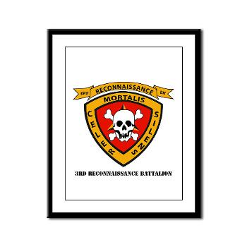 3RB - A01 - 01 - 3rd Reconnaissance Battalion with Text - Framed Panel Print