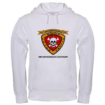 3RB - A01 - 01 - 3rd Reconnaissance Battalion with Text - Hooded Sweatshirt - Click Image to Close
