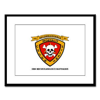 3RB - A01 - 01 - 3rd Reconnaissance Battalion with Text - Large Framed Print