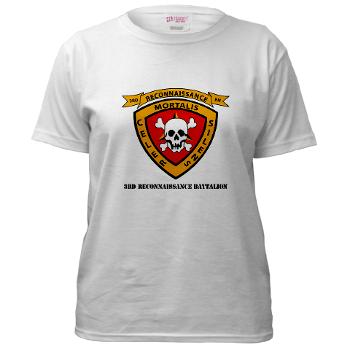 3RB - A01 - 01 - 3rd Reconnaissance Battalion with Text - Women's T-Shirt - Click Image to Close