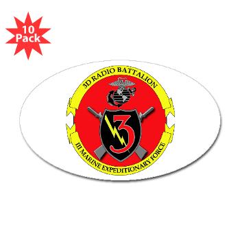 3RBN - M01 - 01 - 3rd Radio Battalion - Sticker (Oval 10 pk)