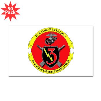 3RBN - M01 - 01 - 3rd Radio Battalion - Sticker (Rectangle 50 pk) - Click Image to Close