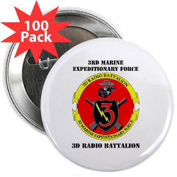 3RBN - M01 - 01 - 3rd Radio Battalion with Text - 2.25" Button (100 pack)
