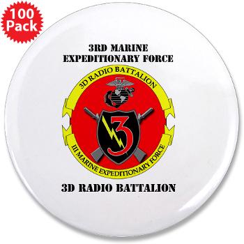3RBN - M01 - 01 - 3rd Radio Battalion with Text - 3.5" Button (100 pack) - Click Image to Close