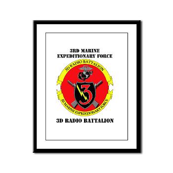 3RBN - M01 - 02 - 3rd Radio Battalion with Text - Framed Panel Print - Click Image to Close