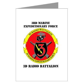 3RBN - M01 - 02 - 3rd Radio Battalion with Text - Greeting Cards (Pk of 10)