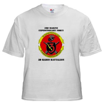 3RBN - A01 - 04 - 3rd Radio Battalion with Text - White t-Shirt - Click Image to Close