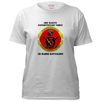 3RBN - A01 - 04 - 3rd Radio Battalion with Text - Women's T-Shirt - Click Image to Close