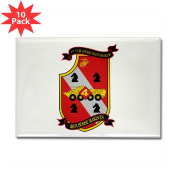 4LARB - M01 - 01 - 4th Light Armored Reconnaissance Battalion - Rectangle Magnet (10 pack) - Click Image to Close