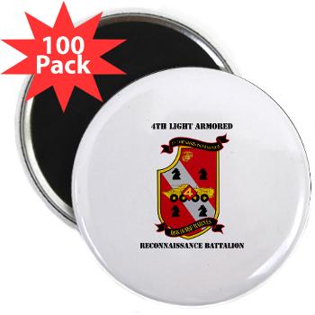 4LARB - M01 - 01 - 4th Light Armored Reconnaissance Bn with Text - 2.25" Magnet (100 pack)