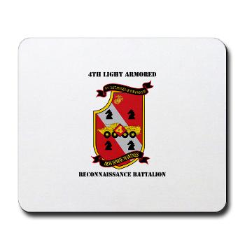 4LARB - M01 - 03 - 4th Light Armored Reconnaissance Bn with Text - Mousepad