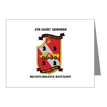 4LARB - M01 - 02 - 4th Light Armored Reconnaissance Bn with Text - Note Cards (Pk of 20)