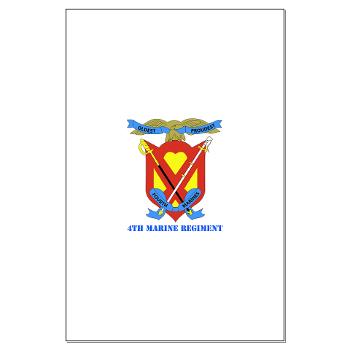 4MR - M01 - 02 - 4th Marine Regiment with Text - Large Poster - Click Image to Close