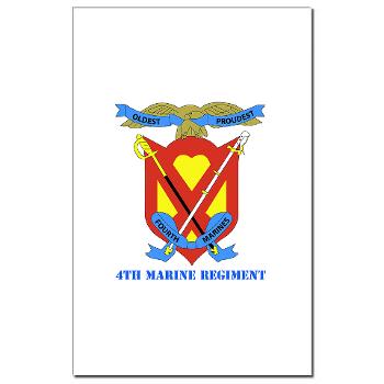 4MR - M01 - 02 - 4th Marine Regiment with Text - Mini Poster Print