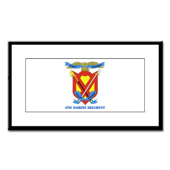 4MR - M01 - 02 - 4th Marine Regiment with Text - Small Framed Print