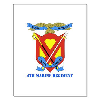 4MR - M01 - 02 - 4th Marine Regiment with Text - Small Poster - Click Image to Close