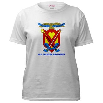 4MR - A01 - 04 - 4th Marine Regiment with Text - Women's T-Shirt - Click Image to Close