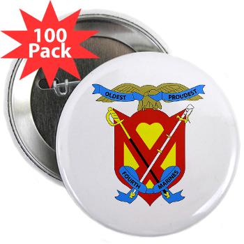 4MRHC - M01 - 01 - Headquarters Company - 4th Marine Regiment - 2.25" Button (100 pack) - Click Image to Close