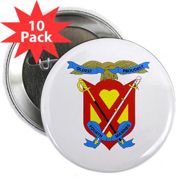 4MRHC - M01 - 01 - Headquarters Company - 4th Marine Regiment - 2.25" Button (10 pack) - Click Image to Close