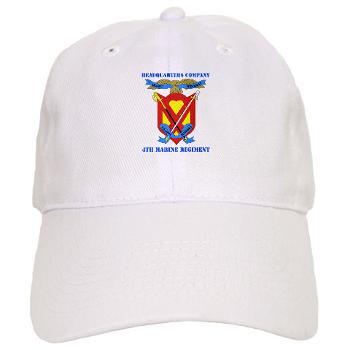 4MRHC - A01 - 01 - Headquarters Company - 4th Marine Regiment with Text - Cap - Click Image to Close