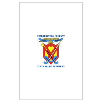 4MRHC - M01 - 02 - Headquarters Company - 4th Marine Regiment with Text - Large Poster