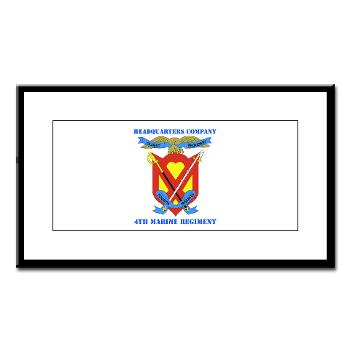 4MRHC - M01 - 02 - Headquarters Company - 4th Marine Regiment with Text - Small Framed Print - Click Image to Close