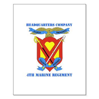 4MRHC - M01 - 02 - Headquarters Company - 4th Marine Regiment with Text - Small Poster - Click Image to Close