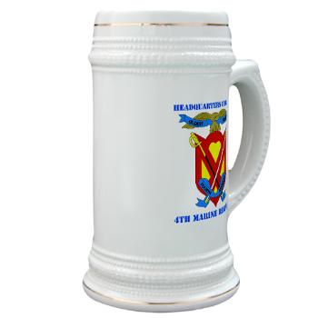 4MRHC - M01 - 03 - Headquarters Company - 4th Marine Regiment with Text - Stein - Click Image to Close