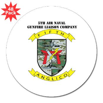 5ANGLC - M01 - 01 - 5th Air Naval Gunfire Liaison Company with Text - 3" Lapel Sticker (48 pk) - Click Image to Close