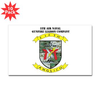 5ANGLC - M01 - 01 - 5th Air Naval Gunfire Liaison Company with Text - Sticker (Rectangle 10 pk)