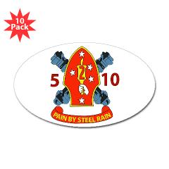 5B10M - A01 - 01 - USMC - 5th Battalion 10th Marines - Sticker (Oval 10 pk) - Click Image to Close