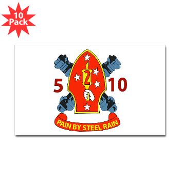 5B10M - A01 - 01 - USMC - 5th Battalion 10th Marines - Sticker (Rectangle 10 pk) - Click Image to Close
