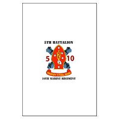 5B10M - A01 - 01 - USMC - 5th Battalion 10th Marines with Text - Large Poster