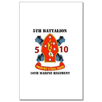 5B10M - A01 - 01 - USMC - 5th Battalion 10th Marines with Text - Mini Poster Print