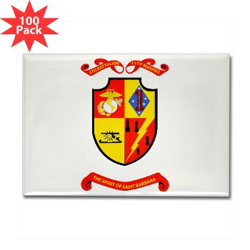 5B11M - M01 - 01 - 5th Battalion 11th Marines Rectangle Magnet (100 pack) - Click Image to Close