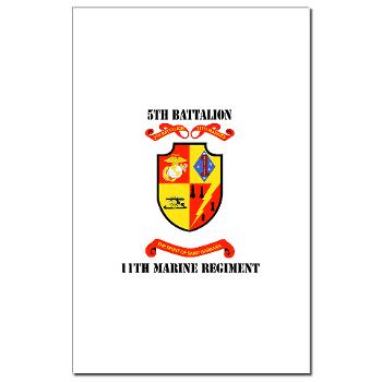 5B11M - M01 - 02 - 5th Battalion 11th Marines with Text Mini Poster Print - Click Image to Close