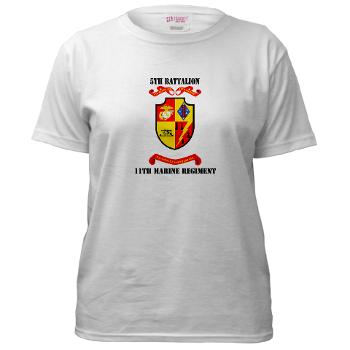 5B11M - A01 - 04 - 5th Battalion 11th Marines with Text Women's T-Shirt