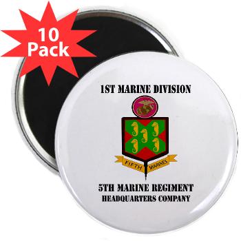 5MR - M01 - 01 - 5th Marine Regiment with Text - 2.25" Magnet (10 pack)
