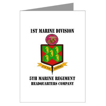 5MR - M01 - 02 - 5th Marine Regiment with Text - Greeting Cards (Pk of 20)