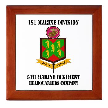 5MR - M01 - 03 - 5th Marine Regiment with Text - Keepsake Box
