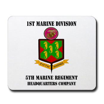 5MR - M01 - 03 - 5th Marine Regiment with Text - Mousepad