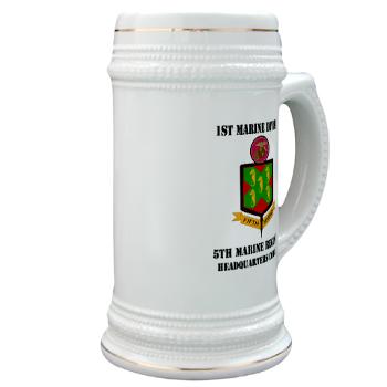 5MR - M01 - 03 - 5th Marine Regiment with Text - Stein - Click Image to Close