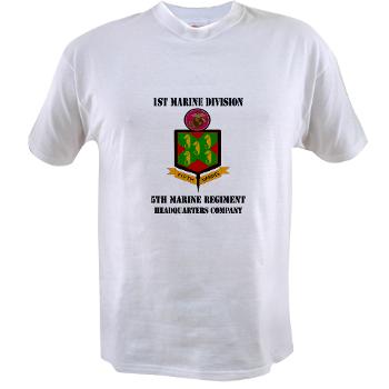 5MR - A01 - 04 - 5th Marine Regiment with Text - Value T-Shirt