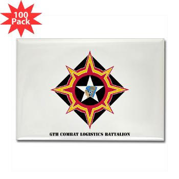 6CLB - M01 - 01 - 6th Combat Logistics Battalion with Text - Rectangle Magnet (100 pack) - Click Image to Close
