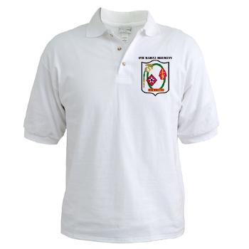 6MR - A01 - 04 - 6th Marine Regiment with Text - Golf Shirt - Click Image to Close