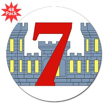 7ESB - M01 - 01 - 7th Engineer Support Battalion - 3" Lapel Sticker (48 pk) - Click Image to Close