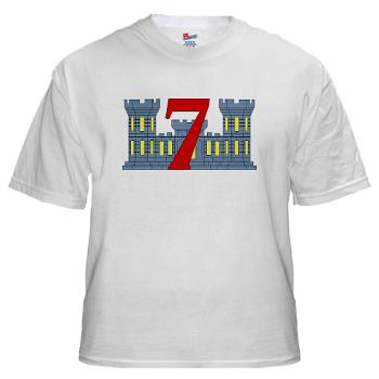 7ESB - A01 - 04 - 7th Engineer Support Battalion - White T-Shirt